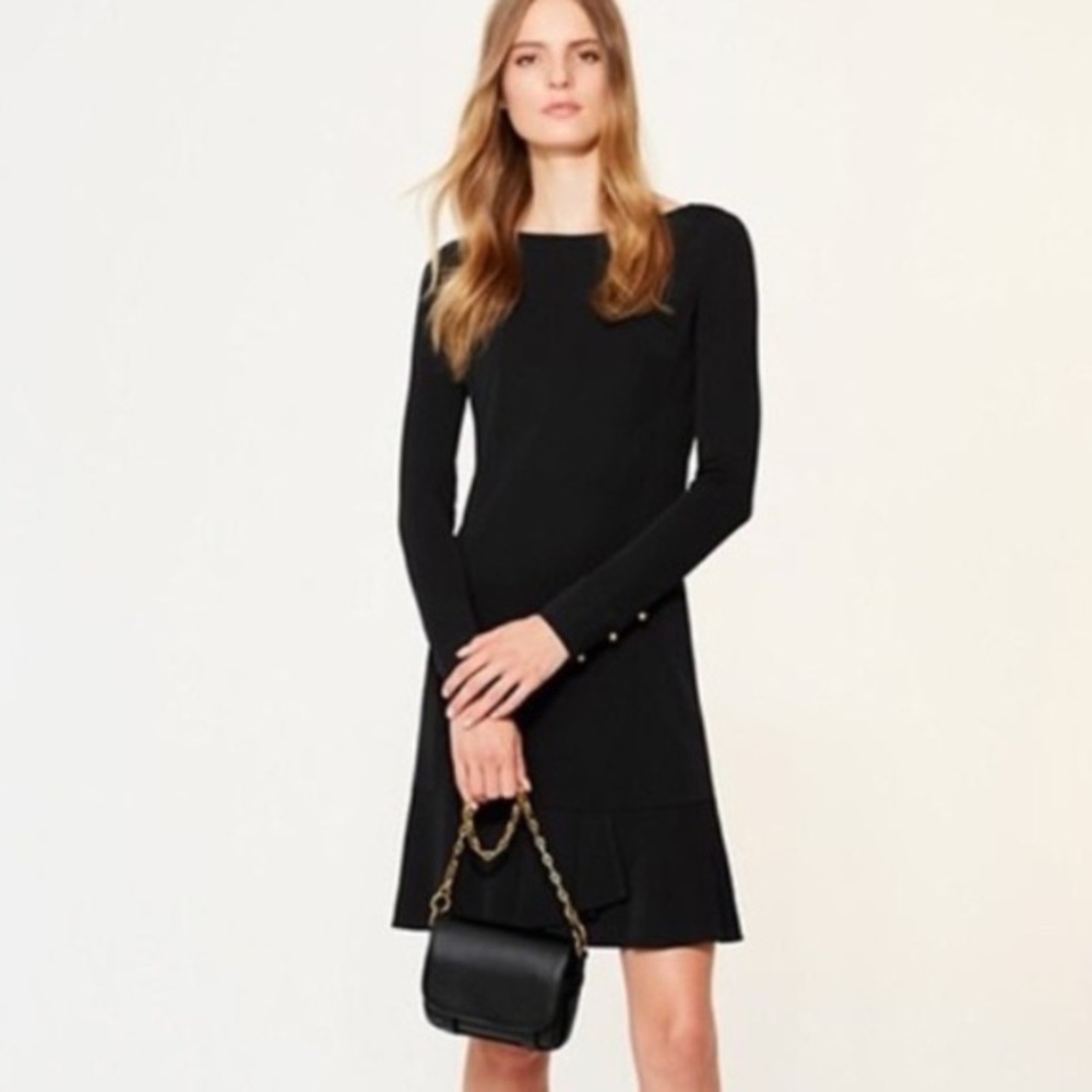 Tory Burch Black Long Sleeve Dress